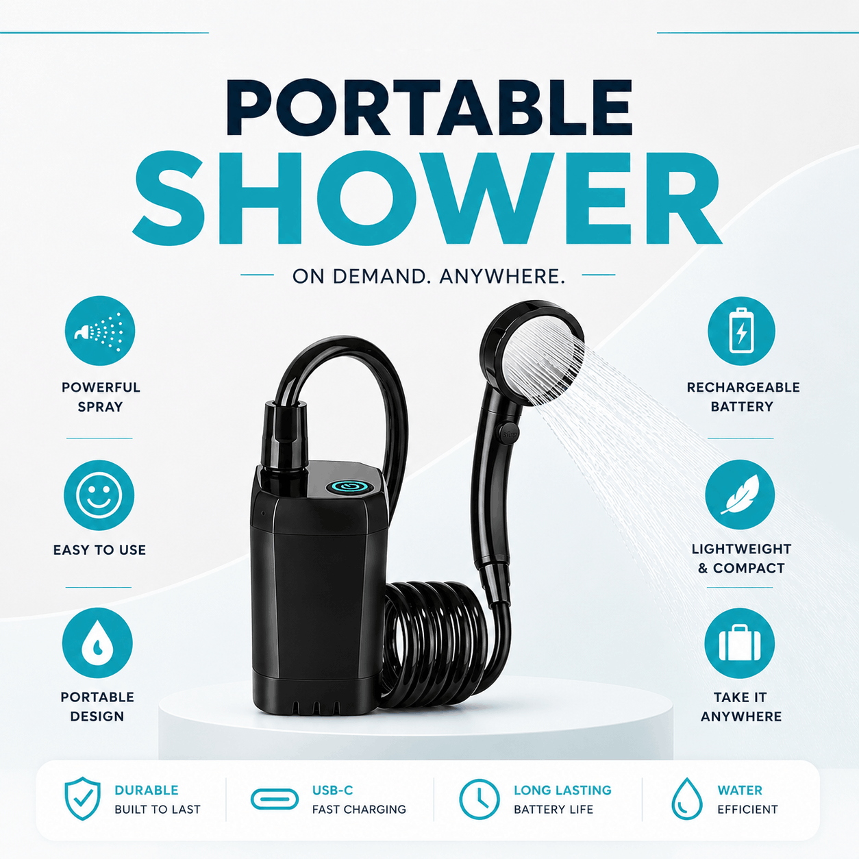 PORTABLE OUTDOOR SHOWER