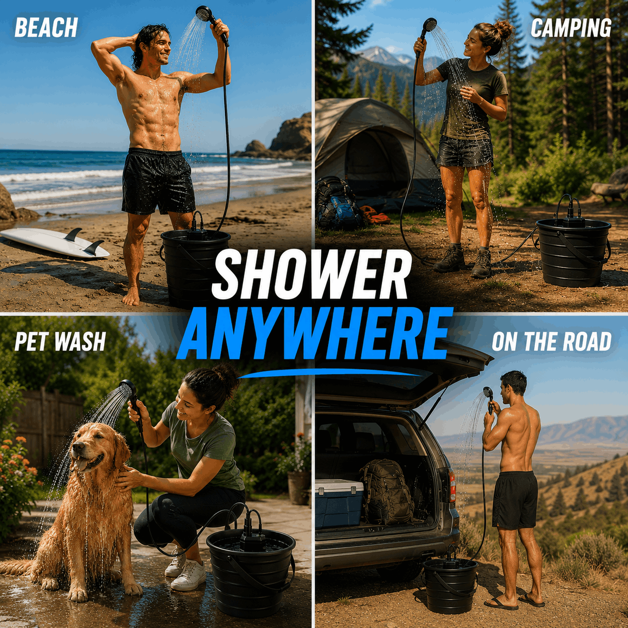 PORTABLE OUTDOOR SHOWER