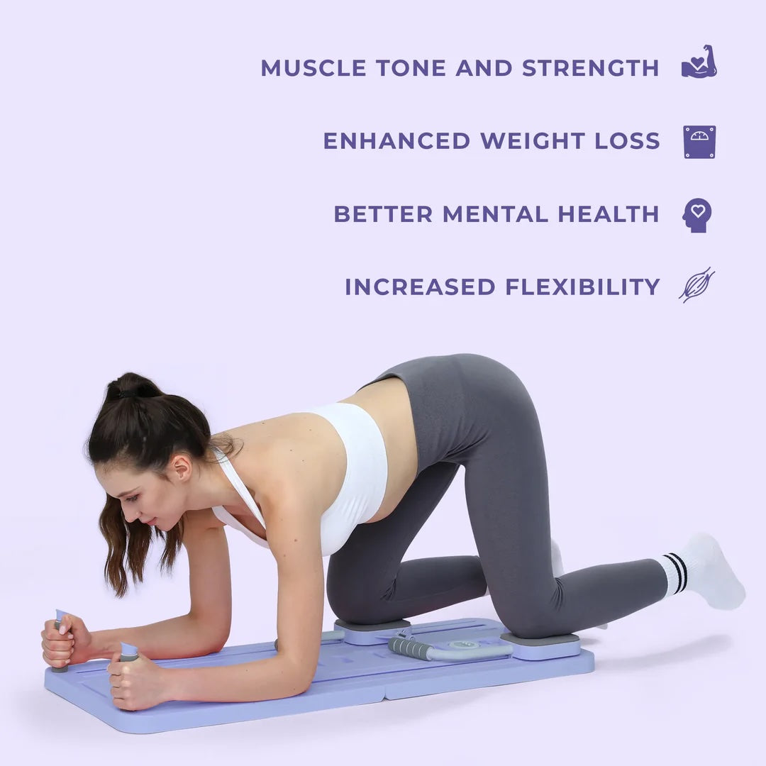 Portable Pilates Reformer-Style Board